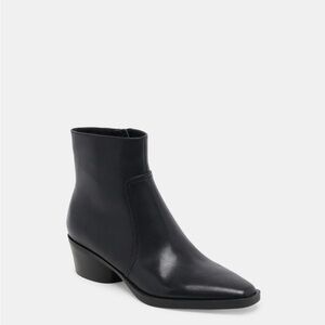 Dolce Vita Fahari Black Leather Ankle Boots